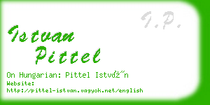 istvan pittel business card